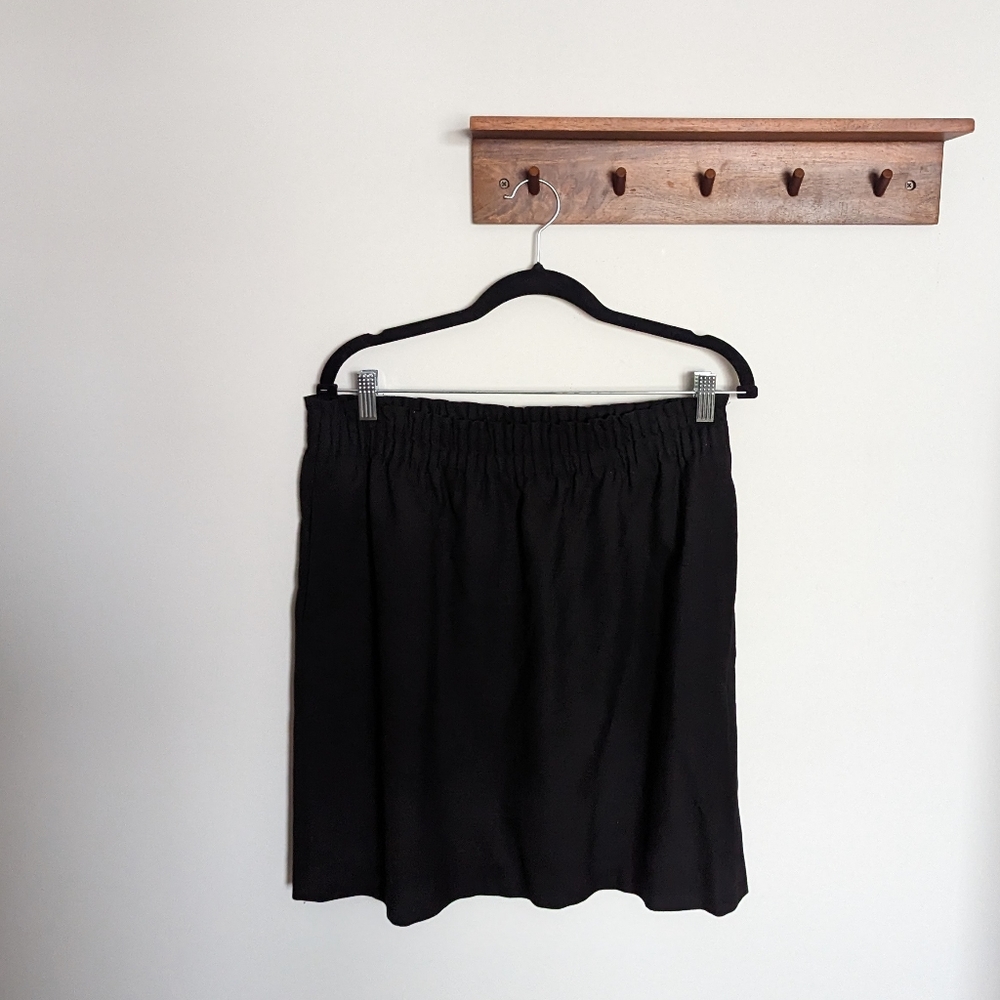 [J. Crew] Wool Blend Black Mini Skirt